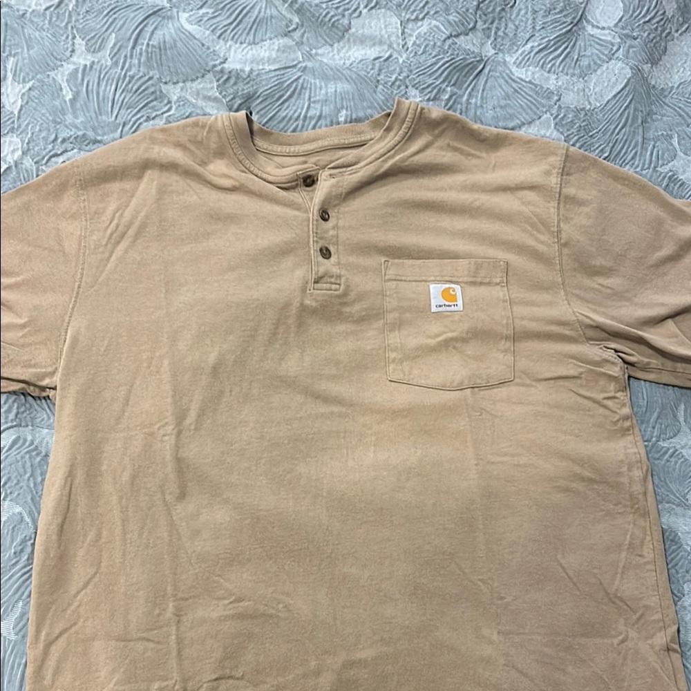 Carhartt Men's Tan Henley Shirt